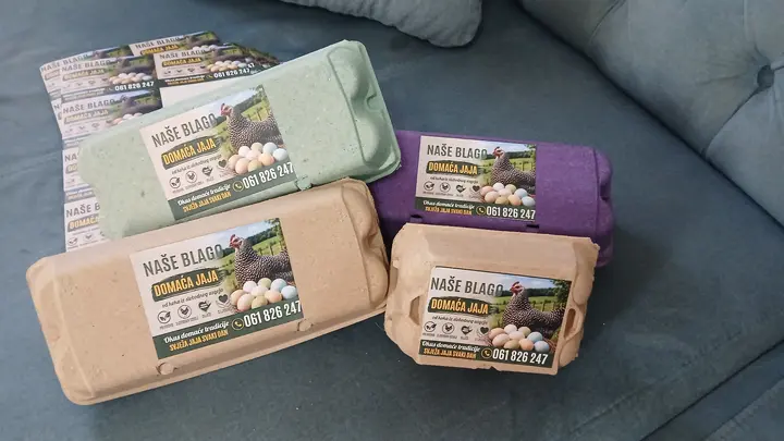 Packaged handmade products displayed with their labels